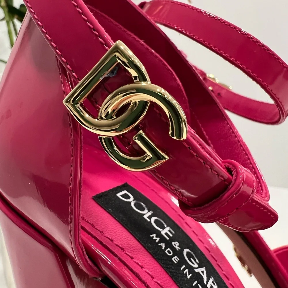Dolce and Gabbana Polished calfskin platform Pumps